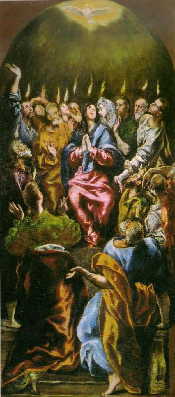 El Greco descent of the holy ghost Spain oil painting art